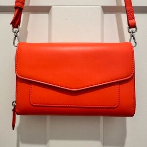 Vera Bradley Accordion Faux Leather Crossbody Bag Summer Orange Color Never Used